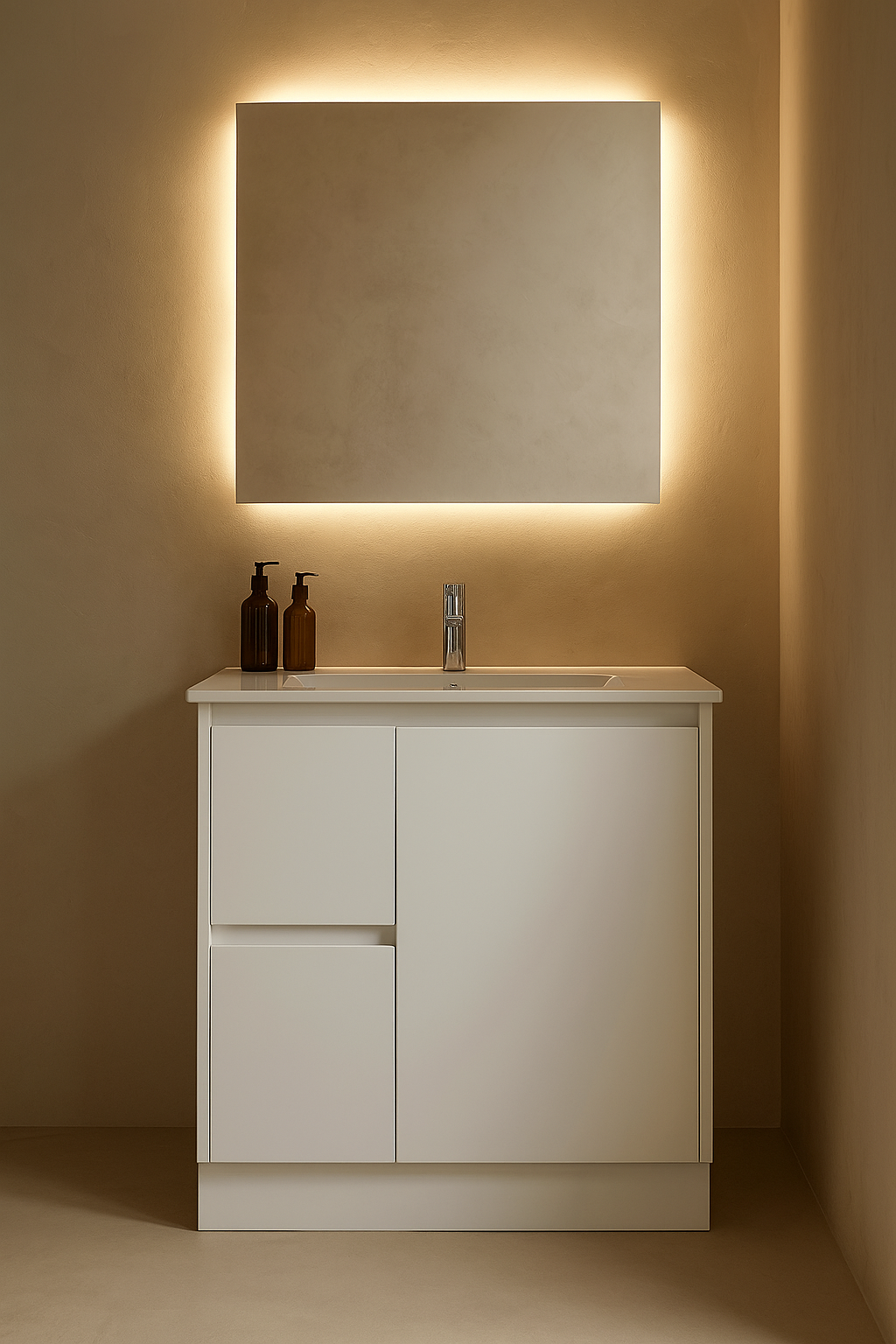 Sammy 750W Freestanding 460mm  Vanity – Gloss or Matt 2-Pack Finish with Soft Close Drawers