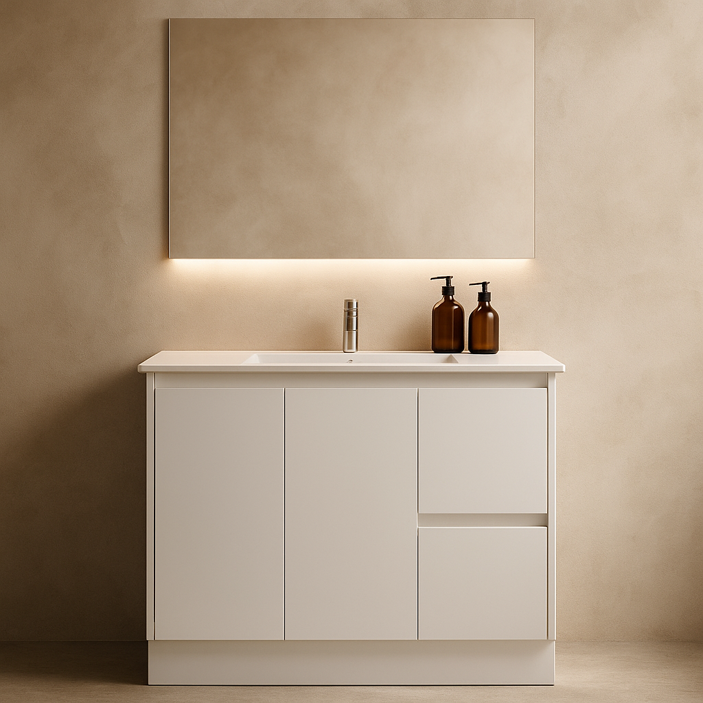 Sammy 900W Freestanding 460mm  Vanity – Gloss or Matt 2-Pack Finish with Soft Close Drawers