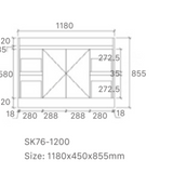 Quinn 1200W Freestanding 460mm Vanity Modern European Design