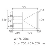 Luna 750WL Wall Hung Vanity