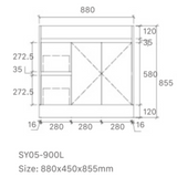 Tobi 900RA1 Freestanding 460mm Vanity Natural Timber & Oak Finish