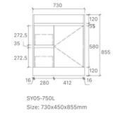 Tobi 750RA1 Freestanding 460mm Vanity Natural Timber & Oak Finish