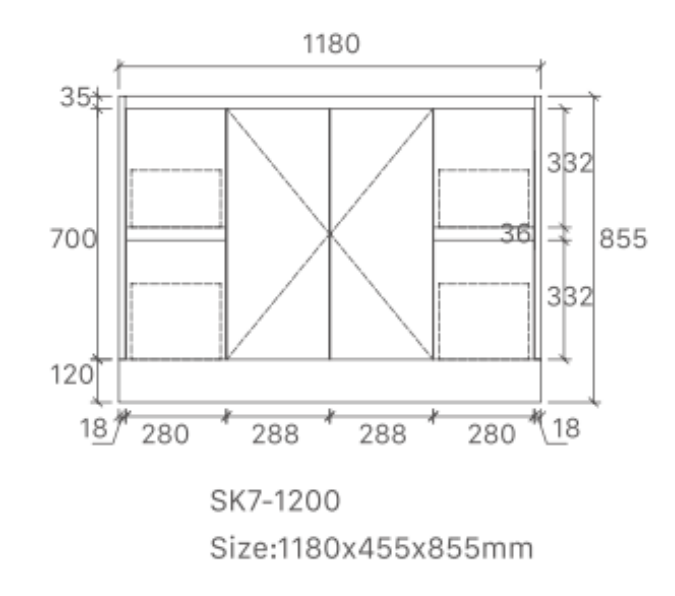 Sammy 1200W Freestanding 460mm  Vanity – Gloss or Matt 2-Pack Finish with Soft Close Drawers