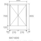 Sammy 600W Freestanding 460mm  Vanity – Gloss or Matt 2-Pack Finish with Soft Close Drawers
