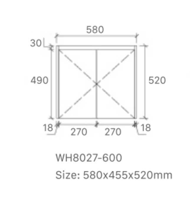 Willow 600W Vanity Wall Hung 460mm Vanity – Gloss or Matt 2-Pack Finish with Soft Close Drawers