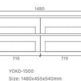Yoko 1500SW Wall Hung Vanity 460mm  – Gloss or Matt Finish with Premium Soft Close Drawers