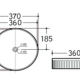 Fluted Round Above-Counter Basin Ribbed Ceramic Design