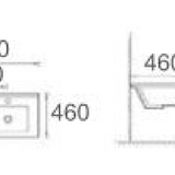 Double Bowl Ceramic Vanity Basin – 1200mm Slimline Top with 1 Tap Hole Per Bowl 1200mmx460mmx200mm