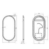 450mm Montego LED Mirror – Oval Wall Hung Bathroom Mirror with Backlit Light, Demister & Touchless Sensor
