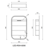600mm Modern LED Shaving Cabinet with Butterfly Mirror Doors – Natural Timber or Matt White