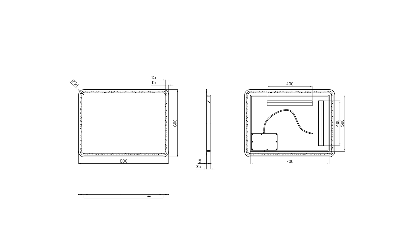 Lumi LED Mirror – Touchless, Backlit Bathroom Mirror