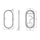 Montego LED Mirror – Wall-Hung Bathroom Mirror with Matt Black or Chrome Frame
