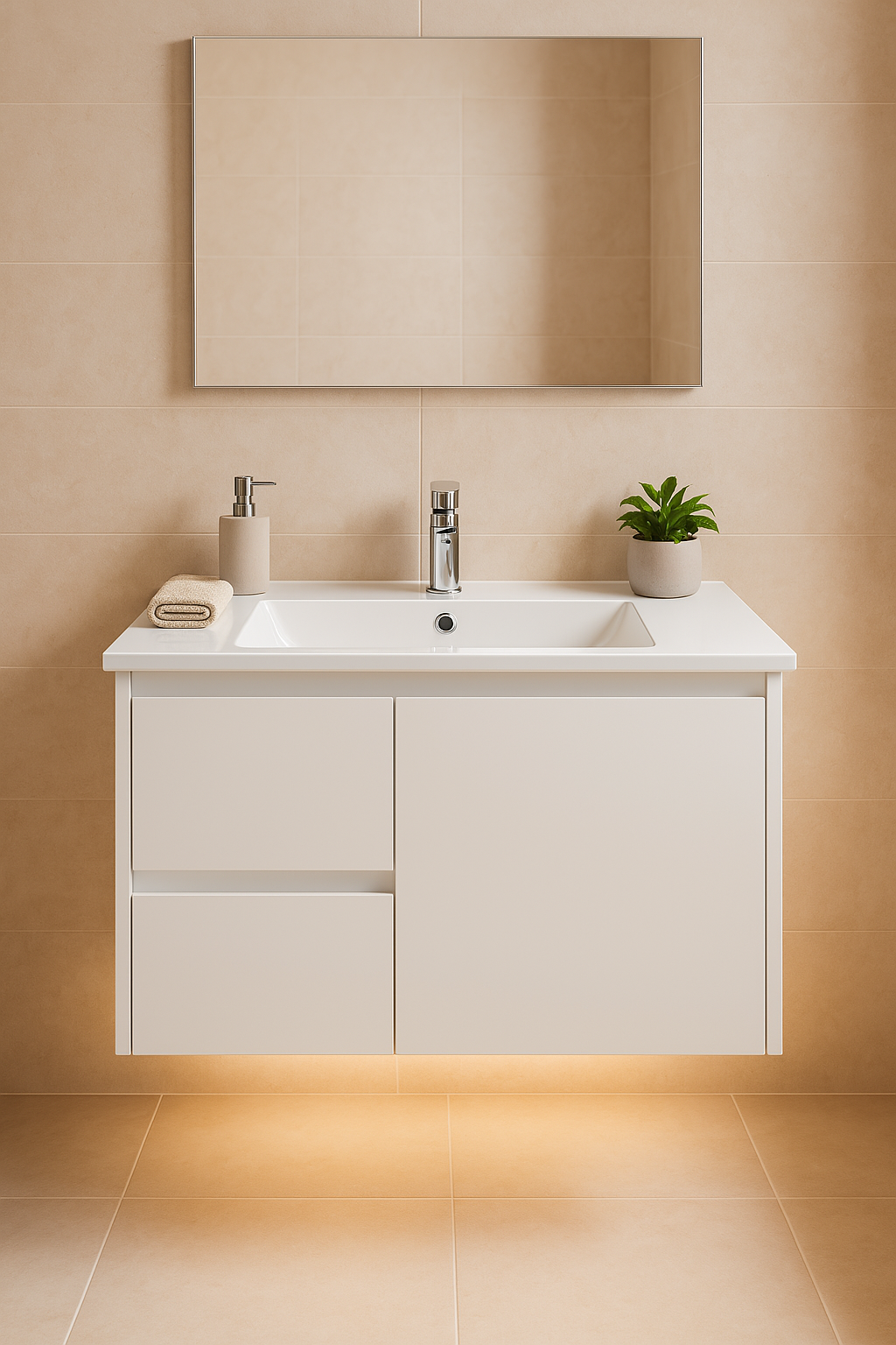 Sierra 750 Wall Hung 360mm  Vanity – Gloss or Matt Finish with Soft Close Drawers