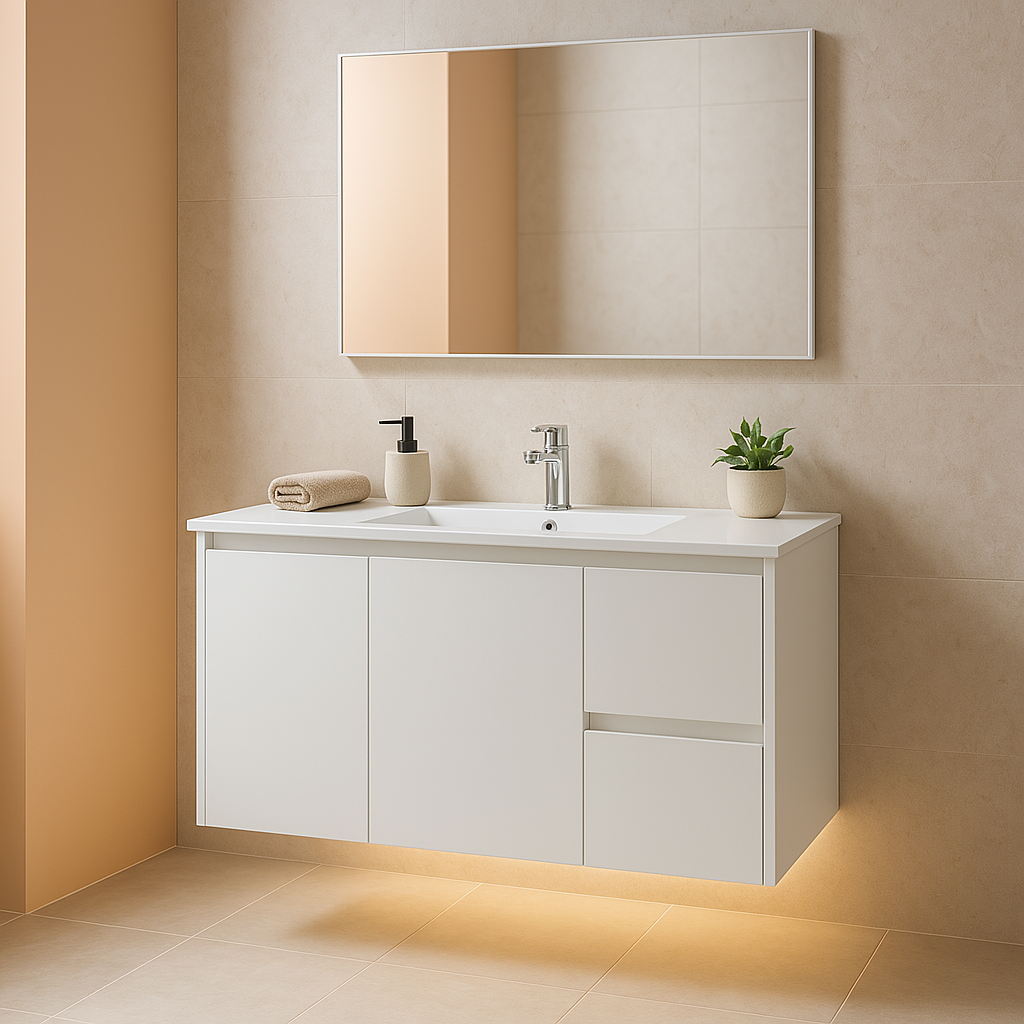 Sierra 900 Wall Hung 360mm  Vanity – Gloss or Matt Finish with Soft Close Drawers