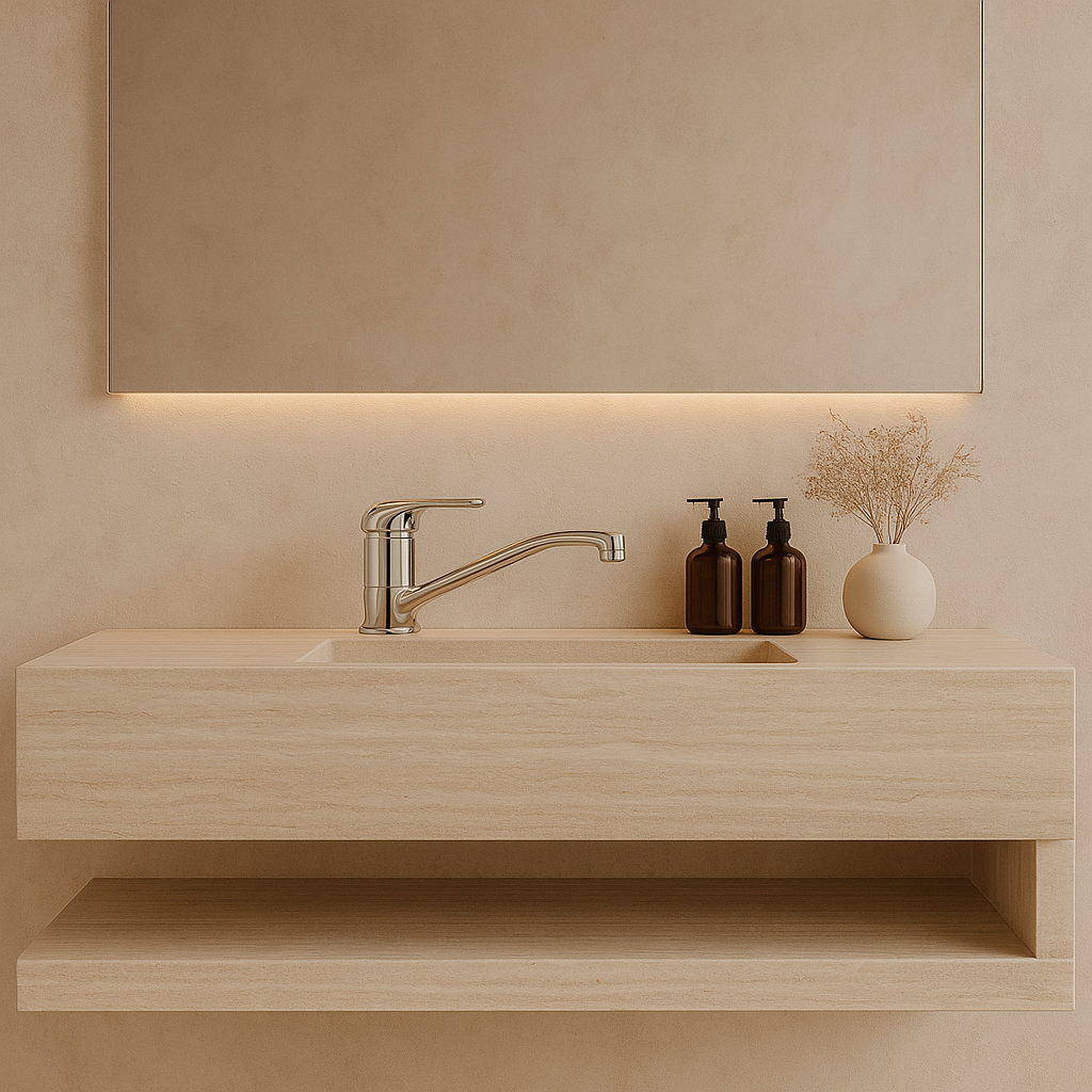 Solid Handle Kitchen Mixer 35mm cartridge