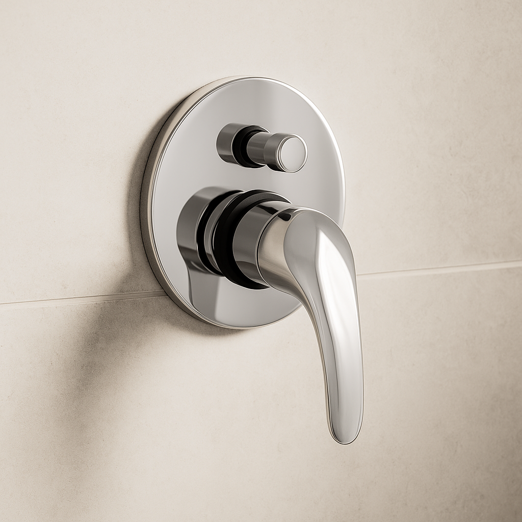 Solid Handle Wall Mixer with Diverter (35mm)