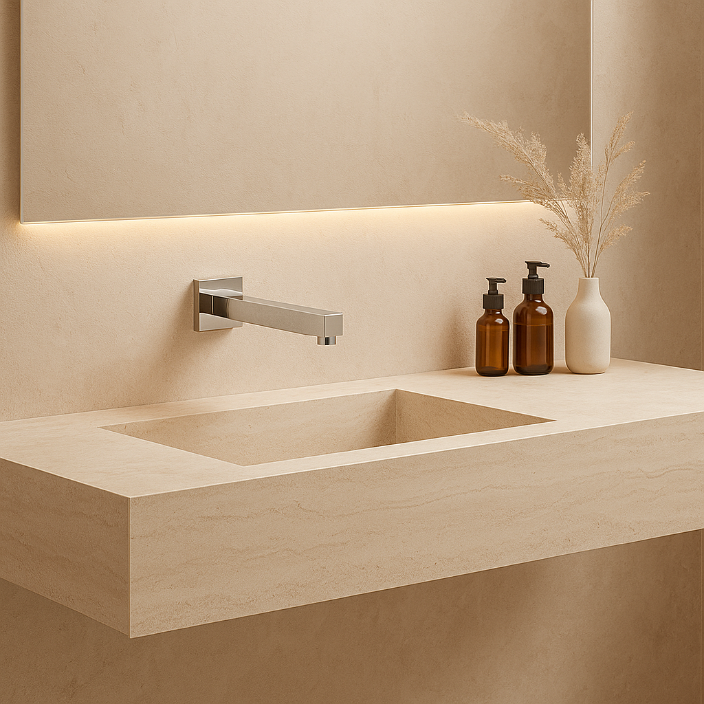 Square Bath Spout 180mm