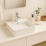 Square Ceramic Countertop Basin – 440mmx440mmx100mm