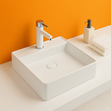 Square Ceramic Countertop Basin – 440mmx440mmx100mm
