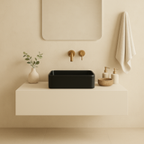 Square Countertop Ceramic Basin – Matte Finish 370mmx370mmx120mm