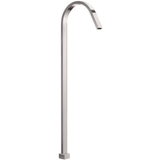 TFM-717 Square Floor Bath Spout – Modern Freestanding Stainless Steel Bath Spout with Twist-Screw Installation