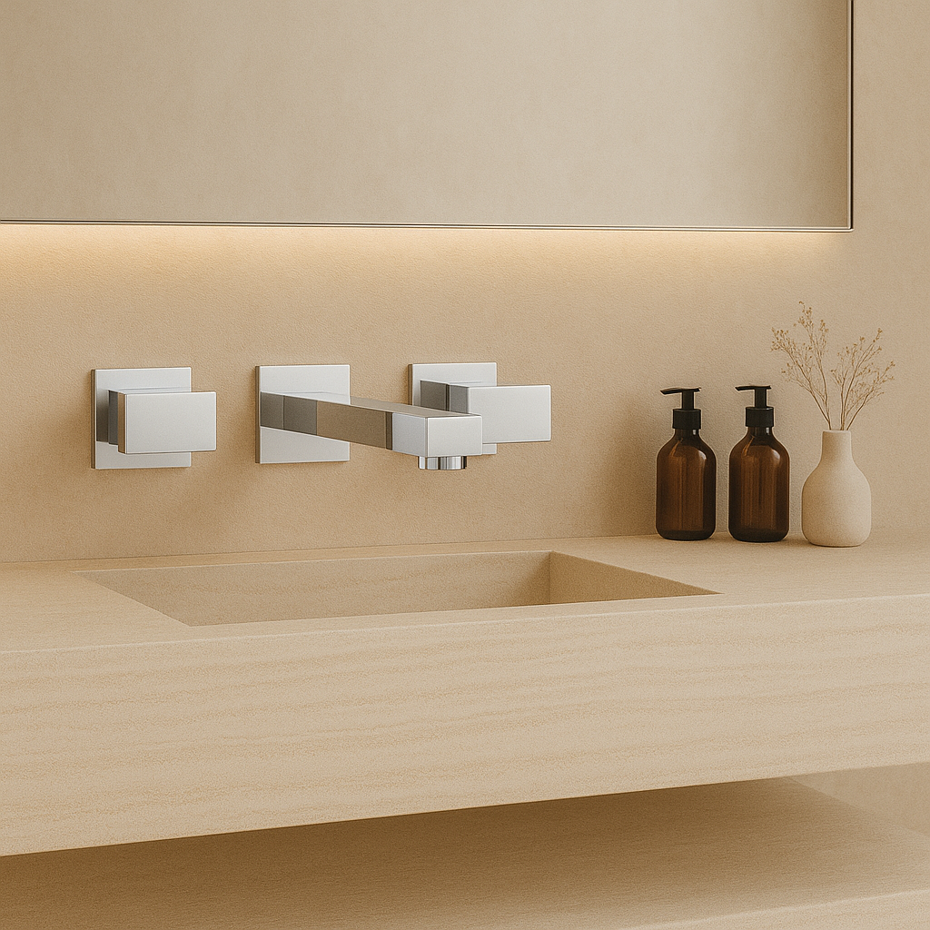 Square Handle Bath Set