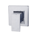 TYO-43W Square Wall Mixer – 35mm cartridge chrome wall mixer with modern square design and 110mm cover plate for contemporary bathrooms.