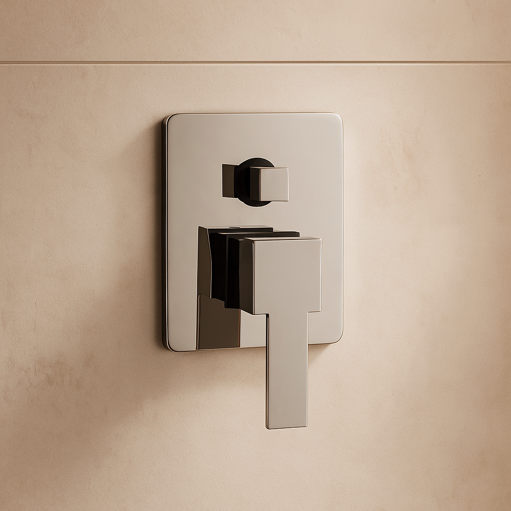 Square Wall Shower Mixer With Diverter