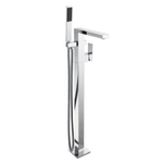 TFM-137 Square Floor Mixer Set – Modern Freestanding Bath Mixer with Hand Shower and Chrome Finish