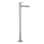 TFM-227 Round Floor Mixer – Chrome floor-mounted mixer with swivel spout for modern bathrooms.