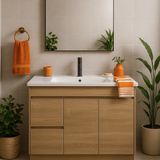 Tobi 1200LA1 Freestanding 460mm Vanity Natural Timber & Oak Finish