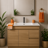 Tobi 1200RA1 Freestanding 460mm Vanity Natural Timber & Oak Finish