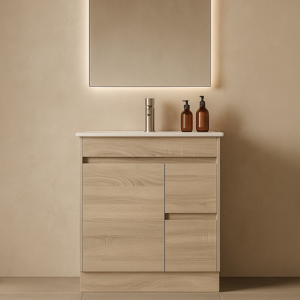Tobi 750RA1 Freestanding 460mm Vanity Natural Timber & Oak Finish