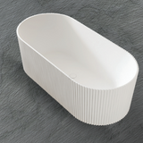 Trina 1700mm Freestanding Acrylic Bath – Premium Fluted Design in Gloss & Matt White