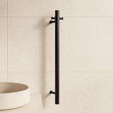Vertical Heated Towel Rail 900mm – Matte Black