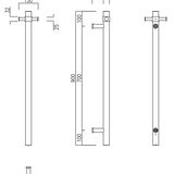 Vertical Heated Towel Rail 900mm – Polished Chrome