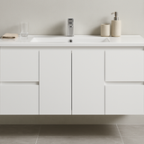 Willow 1200W Willow 1800W Vanity  Wall Hung 460mm Vanity – Gloss or Matt 2-Pack Finish with Soft Close Drawers