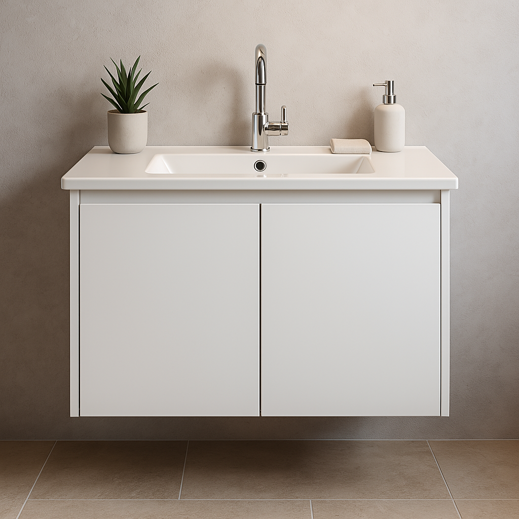 Willow 600W Vanity Wall Hung 460mm Vanity – Gloss or Matt 2-Pack Finish with Soft Close Drawers
