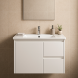 Willow 750W Vanity Wall Hung 460mm Vanity – Gloss or Matt 2-Pack Finish with Soft Close Drawers