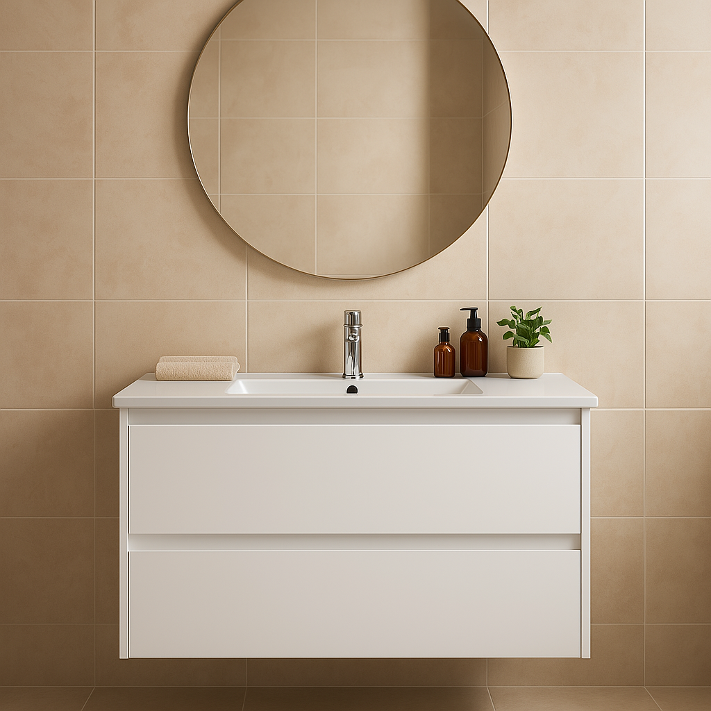 Yoko 900W Wall Hung Vanity 460mm  – Gloss or Matt Finish with Premium Soft Close Drawers