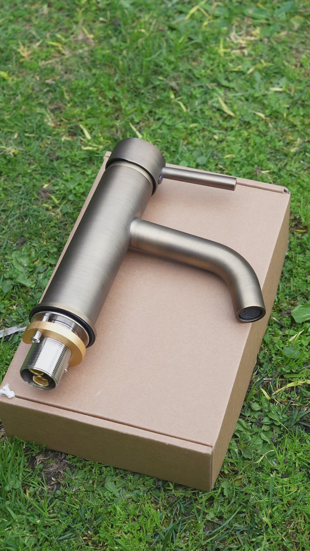 Seville Antique Brass Basin Mixer