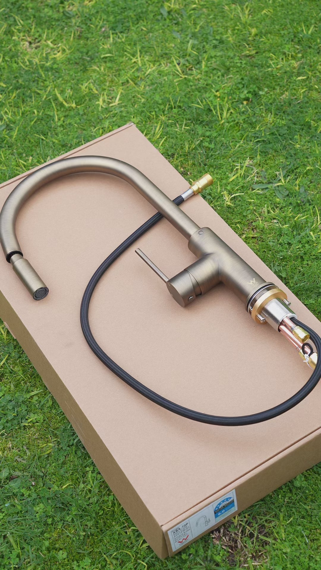 Seville Antique Brass Pull-out Kitchen/Laundry Mixer