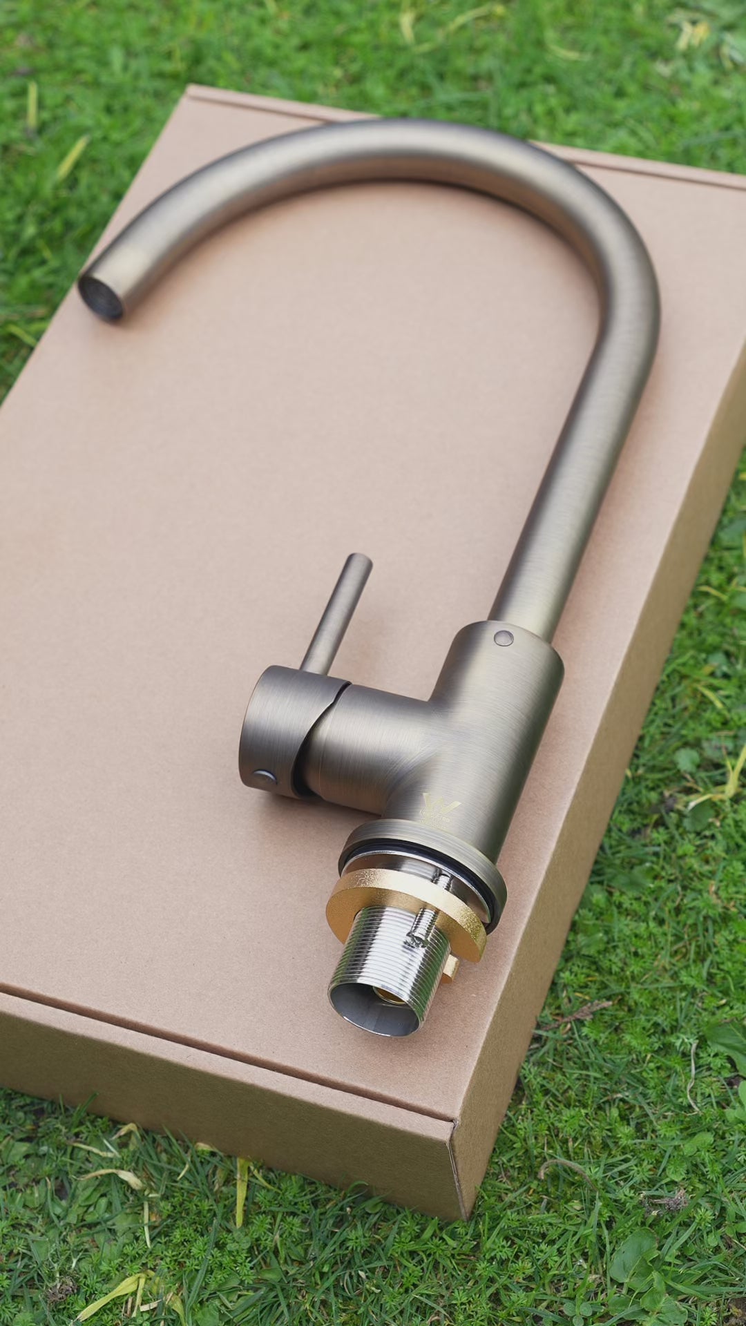 Seville Antique Brass Kitchen/Laundry Mixer