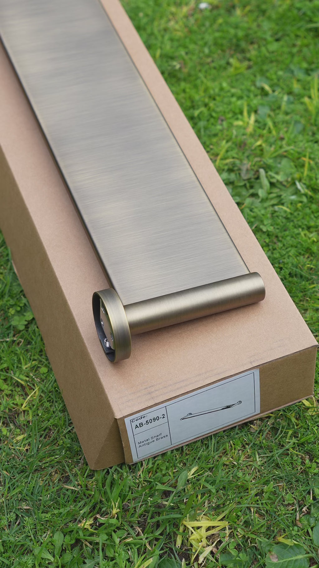 Seville Antique Brass Stainless Steel Shelf