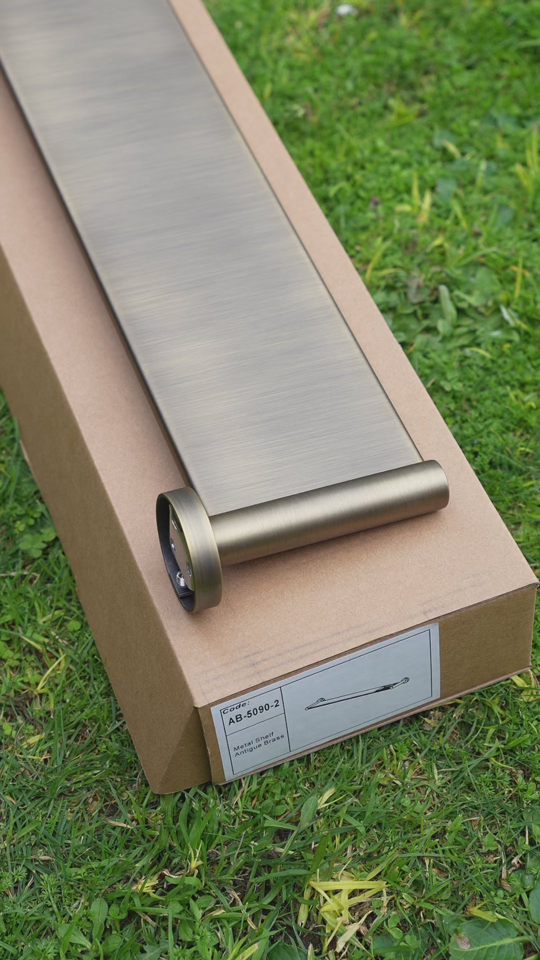 Seville Antique Brass Stainless Steel Shelf