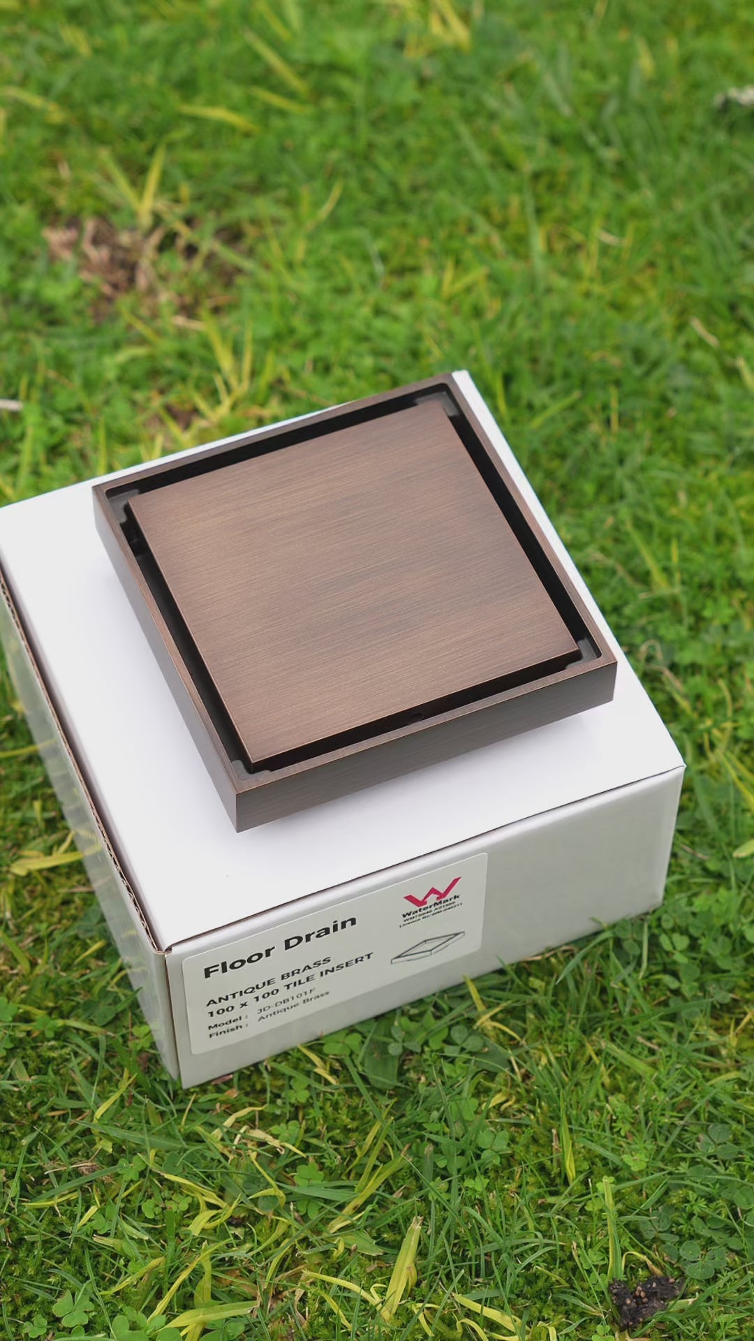 Seville Antique Brass Tile Insert Floor Waste