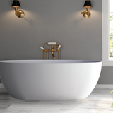 Alice 1700mm Freestanding Bath – Elegant Matte White Acrylic Soaking Tub