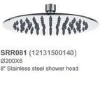 SRR-081 Round Shower Head – 200mm chrome showerhead offering wide water coverage with water-efficient performance.