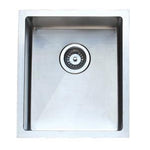 Square Undermount Sink BS-3540R with spacious bowl and polished stainless steel finish.