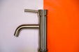 BNA-70E Brushed Nickel Basin Mixer - Modern faucet with 35mm cartridge and sleek brushed nickel finish.